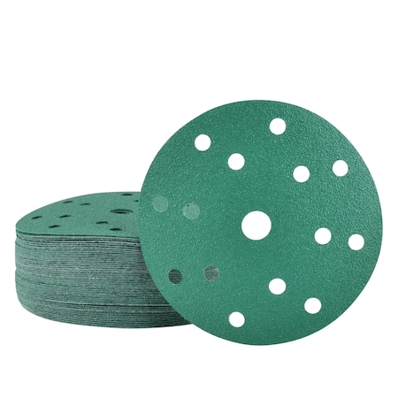 Legit Grit 6 inch Sand paper Disc, 15-Hole, 60 Grit, 50PK LG6-1560-50